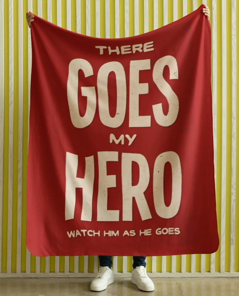 man holding flannel blanket featuring design from rock band foo fighters authentic 2026