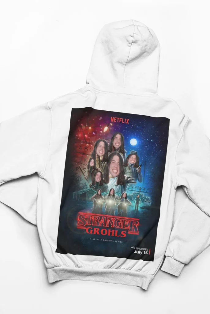 stranger things original art foo fighters hoodie featuring art from rock band foo fighters authentic ff merch store 2026