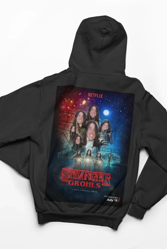 stranger things original art foo fighters hoodie featuring art from rock band foo fighters authentic ff merch store 2026