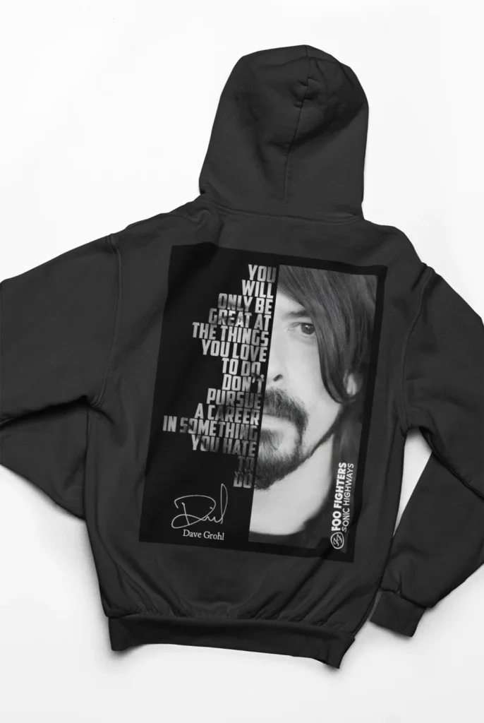 dave grohl original art foo fighters hoodie featuring art from rock band foo fighters authentic ff merch store 2026