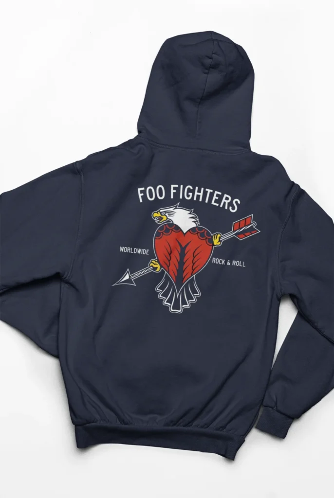 original art foo fighters hoodie featuring art from rock band foo fighters authentic ff merch store 2026