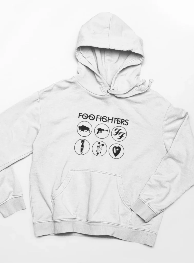 original art foo fighters hoodie featuring art from rock band foo fighters authentic ff merch store 2026