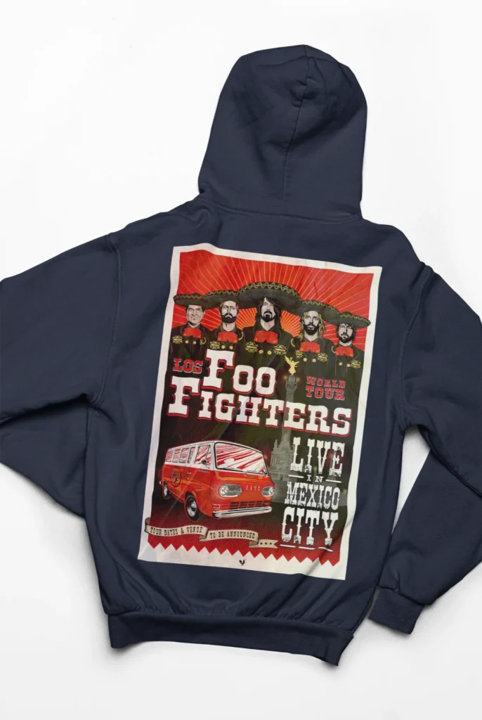 original art foo fighters hoodie featuring art from rock band foo fighters authentic ff merch store 2026