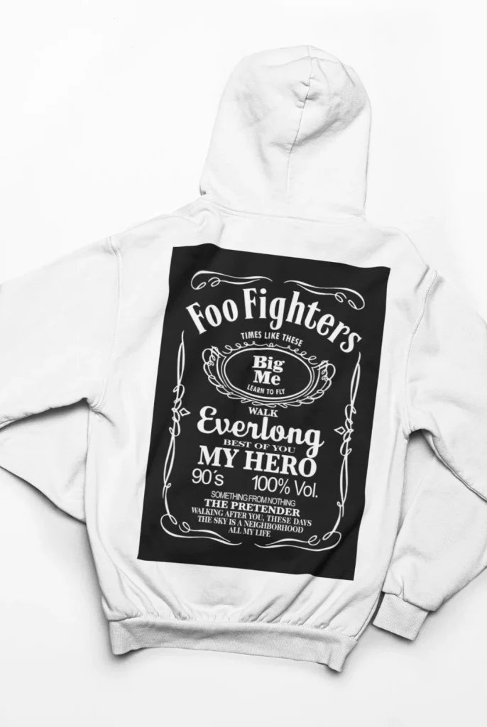foo fighters hoodie featuring art from rock band foo fighters authentic ff merch store 2026