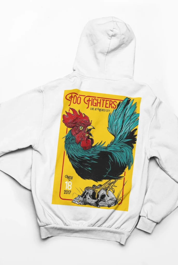 original art foo fighters hoodie featuring art from rock band foo fighters authentic ff merch store 2026