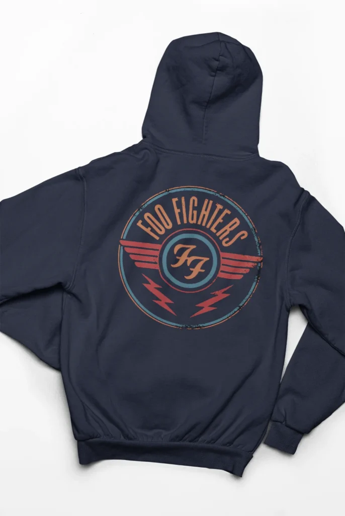 original art foo fighters hoodie featuring art from rock band foo fighters authentic ff merch store 2026