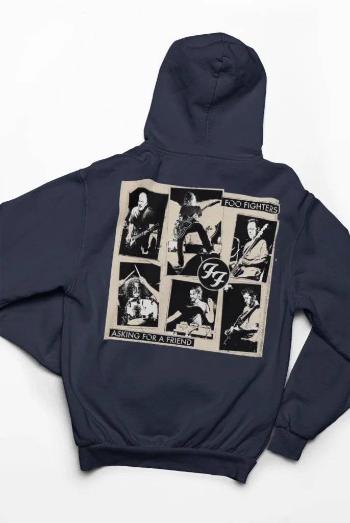 original art foo fighters hoodie featuring art from rock band foo fighters authentic ff merch store 2026