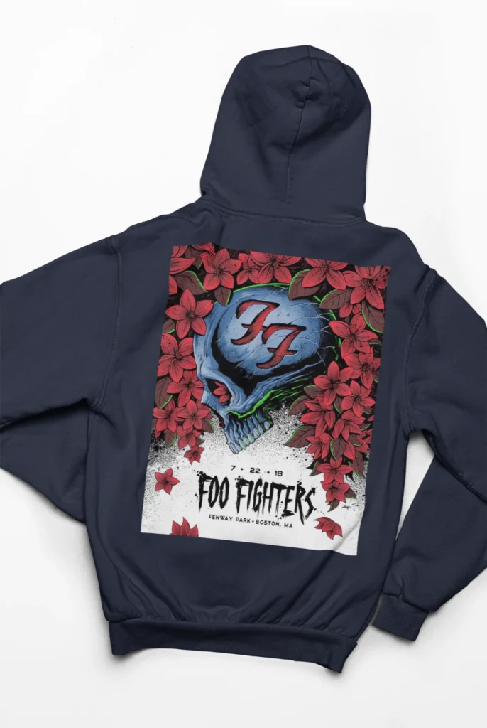 original art foo fighters hoodie featuring art from rock band foo fighters authentic ff merch store 2026