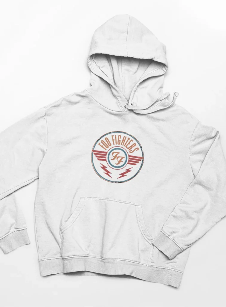 foo fighters hoodie featuring art from rock band foo fighters authentic ff merch store 2026