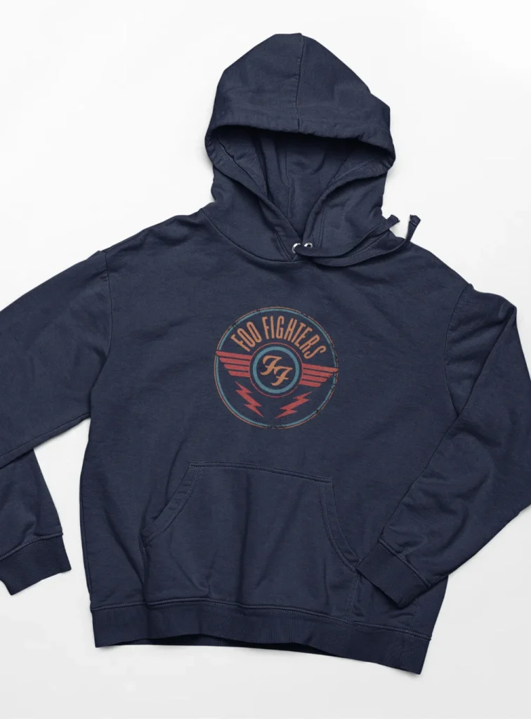 foo fighters hoodie featuring art from rock band foo fighters authentic ff merch store 2026