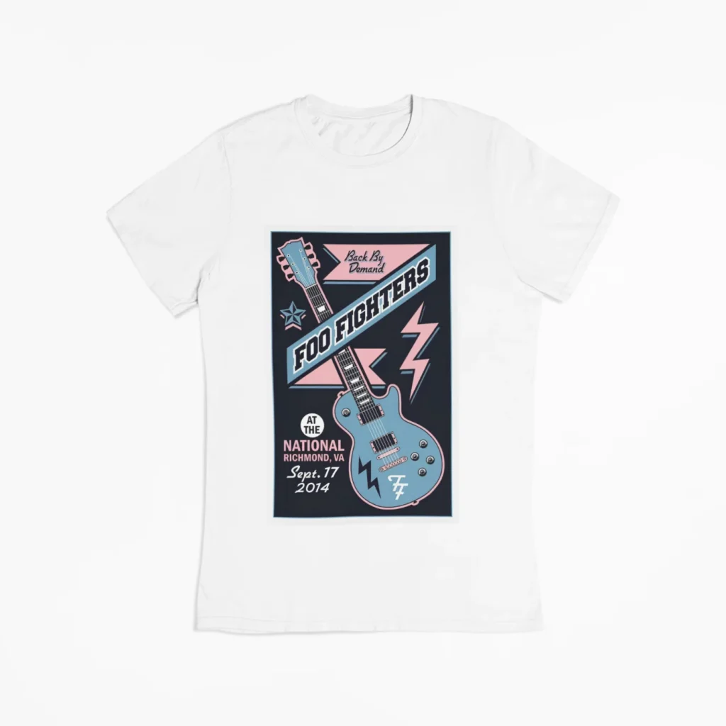 original art foo fighters t-shirt unisex featuring art from rock band foo fighters authentic ff merch store 2026