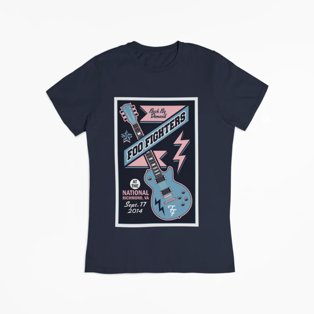 original art foo fighters t-shirt unisex featuring art from rock band foo fighters authentic ff merch store 2026