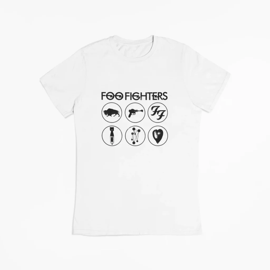 unisex foo fighters t-shirt unisex featuring art from rock band foo fighters authentic ff merch store 2026