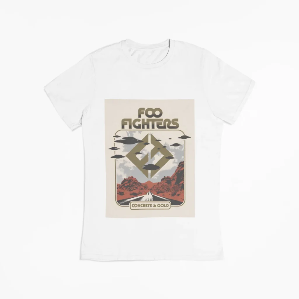 original art foo fighters t-shirt unisex featuring art from rock band foo fighters authentic ff merch store 2026