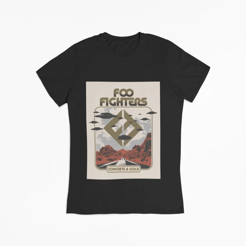 original art foo fighters t-shirt unisex featuring art from rock band foo fighters authentic ff merch store 2026