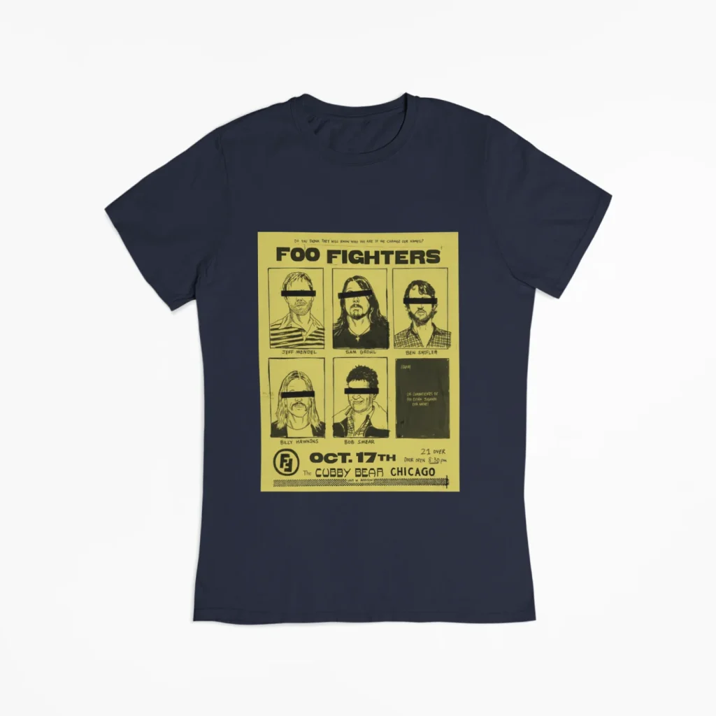 exclusive art foo fighters t-shirt unisex featuring art from rock band foo fighters authentic ff merch store 2026