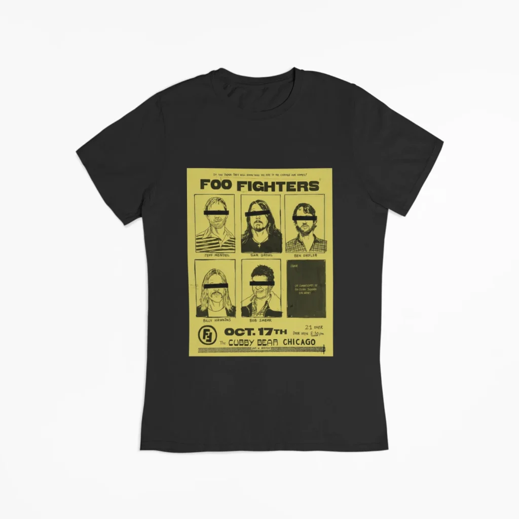 exclusive art foo fighters t-shirt unisex featuring art from rock band foo fighters authentic ff merch store 2026