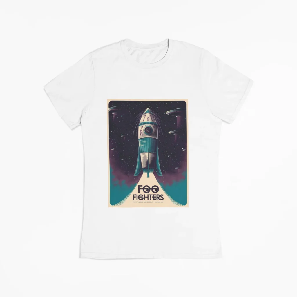 exclusive art foo fighters t-shirt unisex featuring art from rock band foo fighters authentic ff merch store 2026