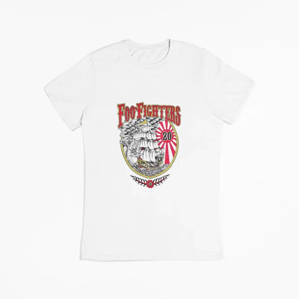 unisex foo fighters t-shirt unisex featuring art from rock band foo fighters authentic ff merch store 2026