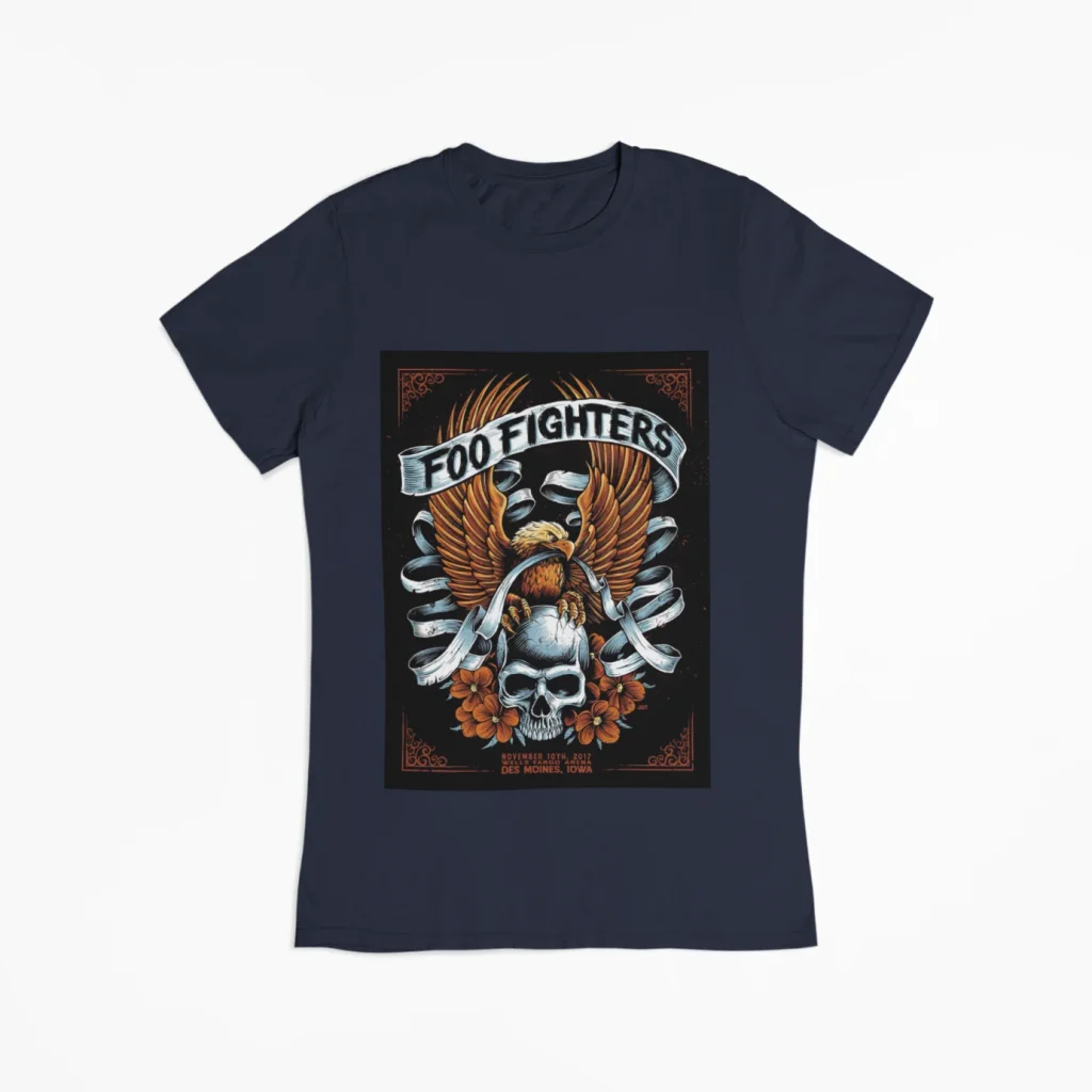 original art foo fighters t-shirt unisex featuring art from rock band foo fighters authentic ff merch store 2026
