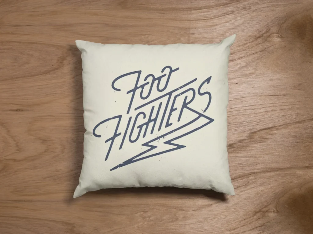 pillowcase showing foo fighters design merch store 2026 authentic