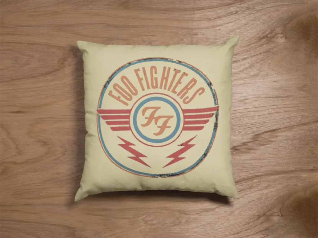 pillowcase showing foo fighters design merch store 2026 authentic